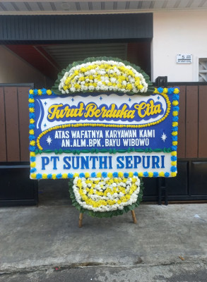 Papan Bunga Duka di Limboto Barat